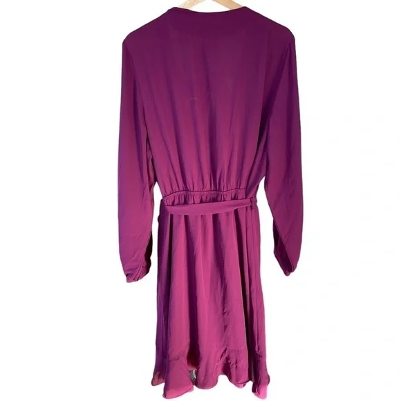 City Chic Purple Long Sleeve Dress - Picture 6 of 8